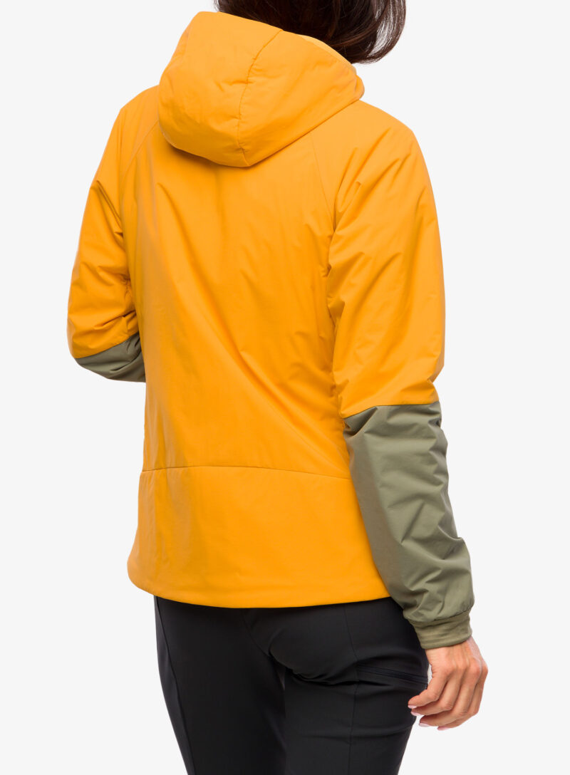 Geaca hibridă femei Marmot Novus LT Hybrid Hoody - golden sun/vetiver preţ