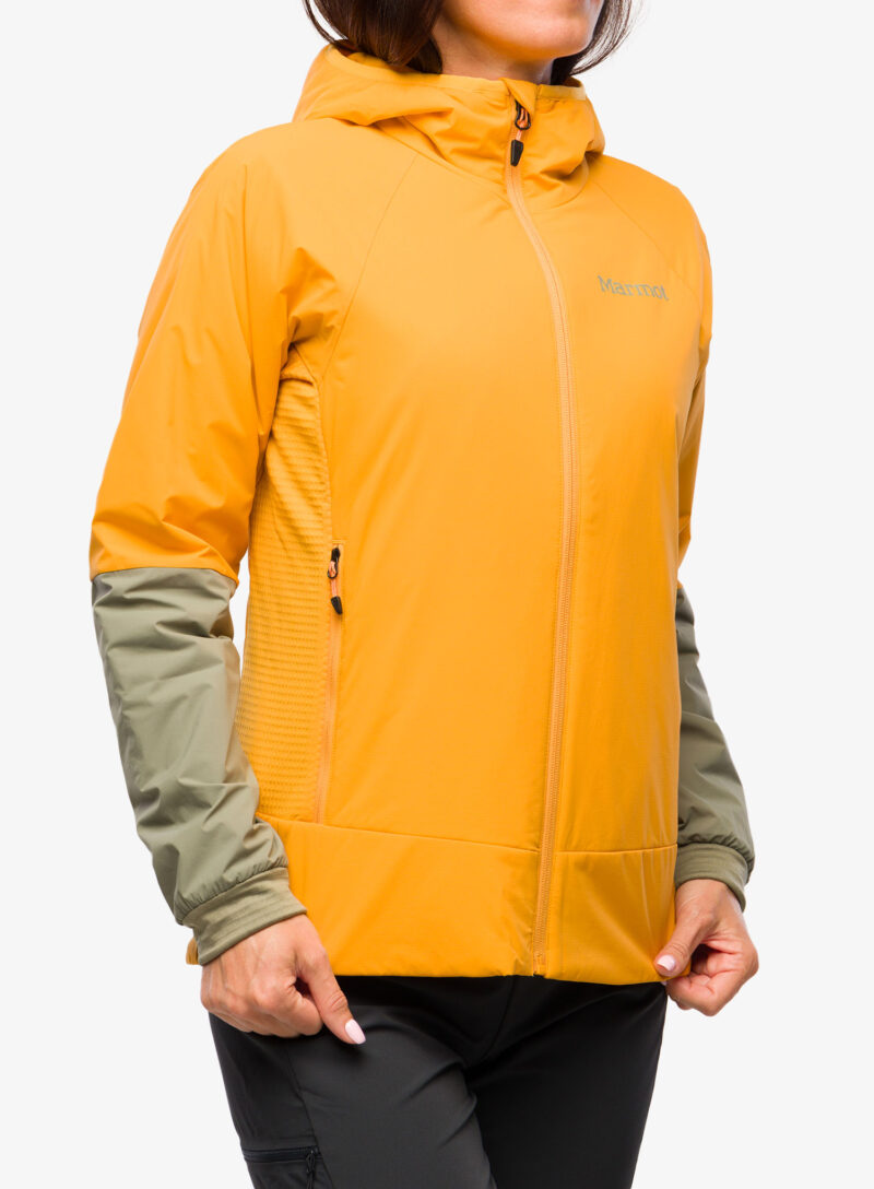 Geaca hibridă femei Marmot Novus LT Hybrid Hoody - golden sun/vetiver