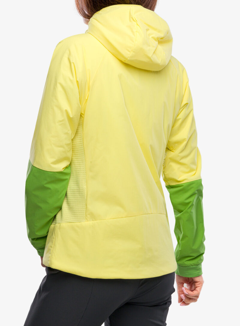 Geaca hibridă femei Marmot Novus LT Hybrid Hoody - light yellow/kiwi preţ