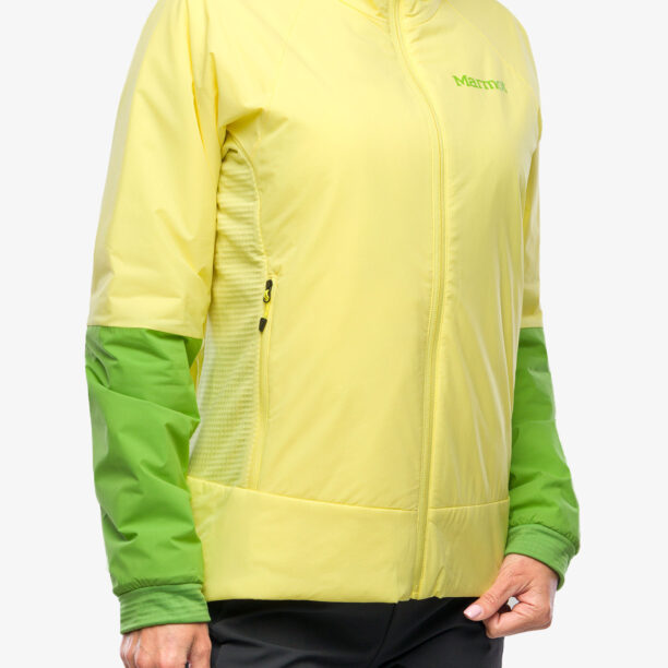 Cumpăra Geaca hibridă femei Marmot Novus LT Hybrid Hoody - light yellow/kiwi