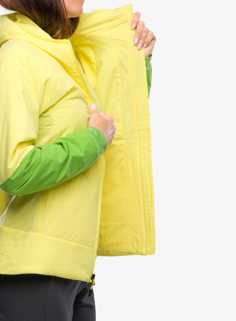 Preţ Geaca hibridă femei Marmot Novus LT Hybrid Hoody - light yellow/kiwi