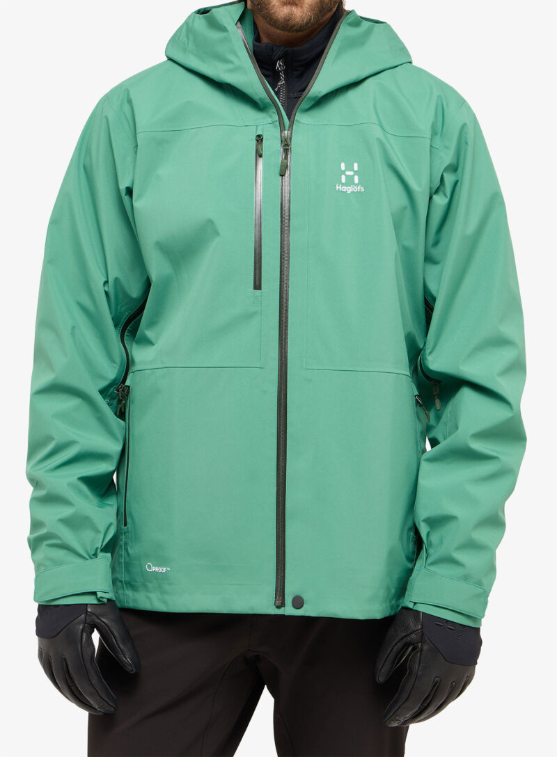 Geaca impermeabila Haglofs Front Proof Jacket - dk jelly green