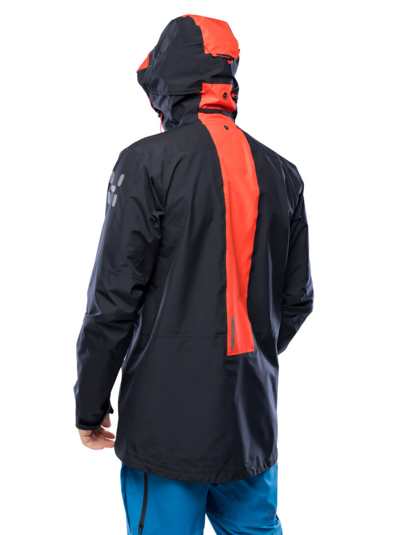 Original Geaca impermeabila Haglofs L.I.M ZT Trek GTX Pro Jacket - true black/zenith red