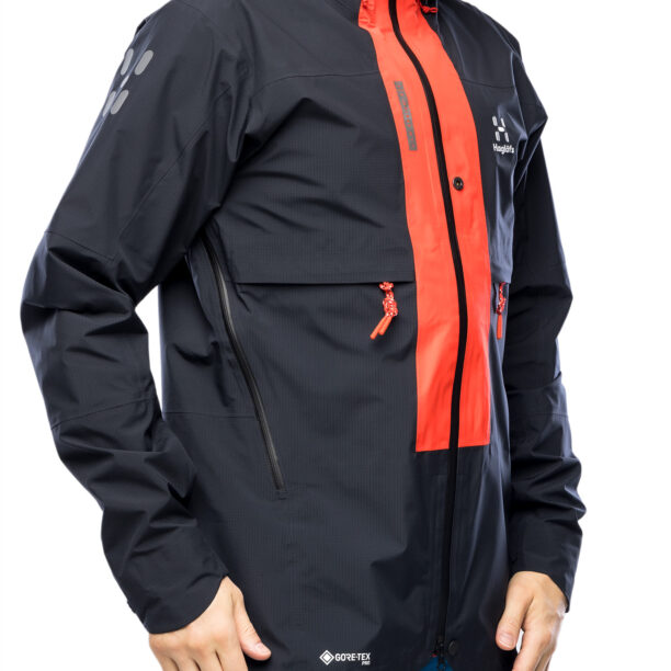 Geaca impermeabila Haglofs L.I.M ZT Trek GTX Pro Jacket - true black/zenith red