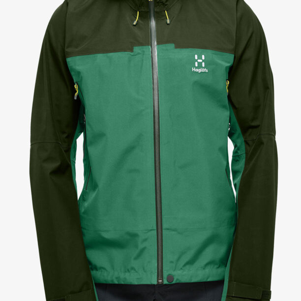 Geaca impermeabila Haglofs ROC Flash GTX Jacket - dk jelly green/seaweed green