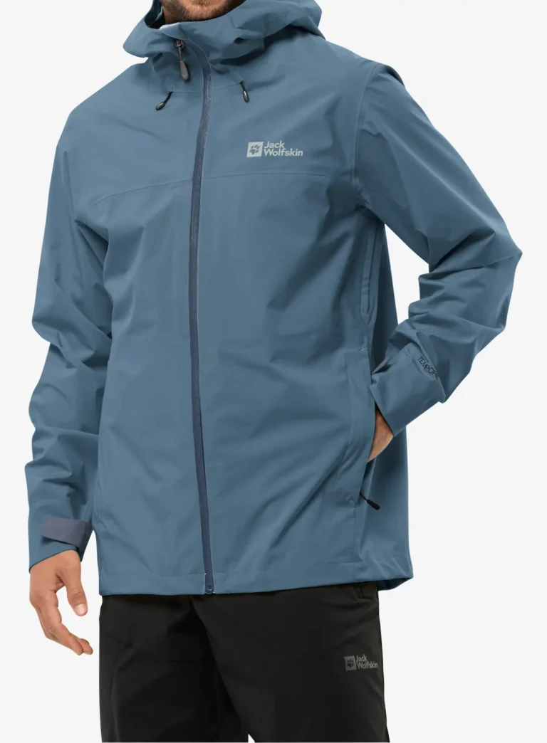 Geaca impermeabila Jack Wolfskin Highest Peak 3L Jacket - nature blue