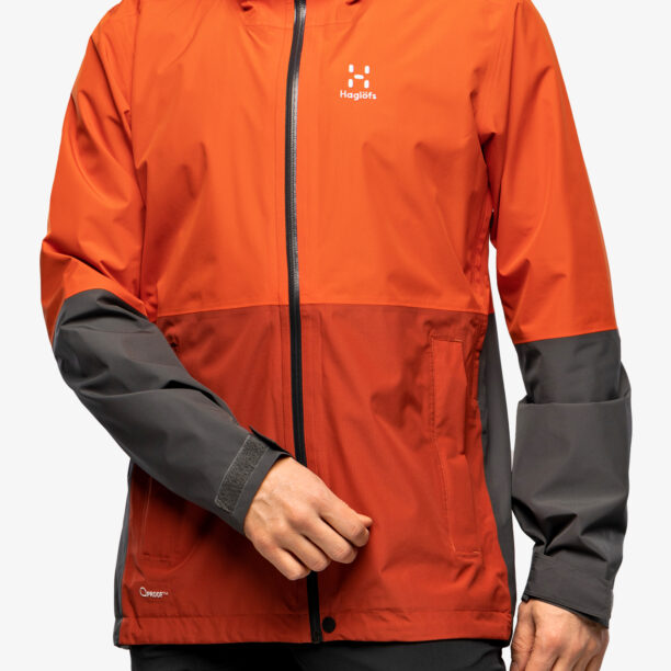 Geaca impermeabila barbati Haglofs Finch Proof Jacket - habanero/magnetite