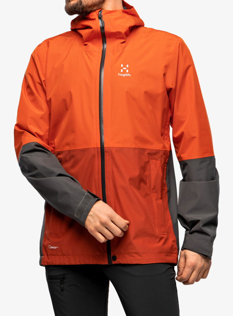 Geaca impermeabila barbati Haglofs Finch Proof Jacket - habanero/magnetite