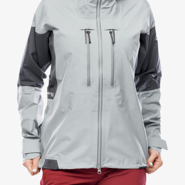 Geaca impermeabila femei Berghaus MTN Guide Alpine Pro Jacket - monument/grey pinstripe