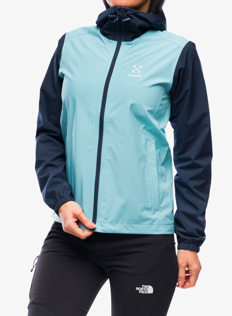 Geaca impermeabila femei Haglofs Buteo Jacket - frost blue/tarn blue