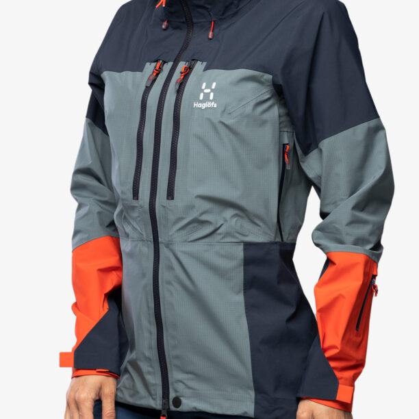 Cumpăra Geaca impermeabila femei Haglofs Spitz GTX PRO Jacket - steel blue/tarn blue