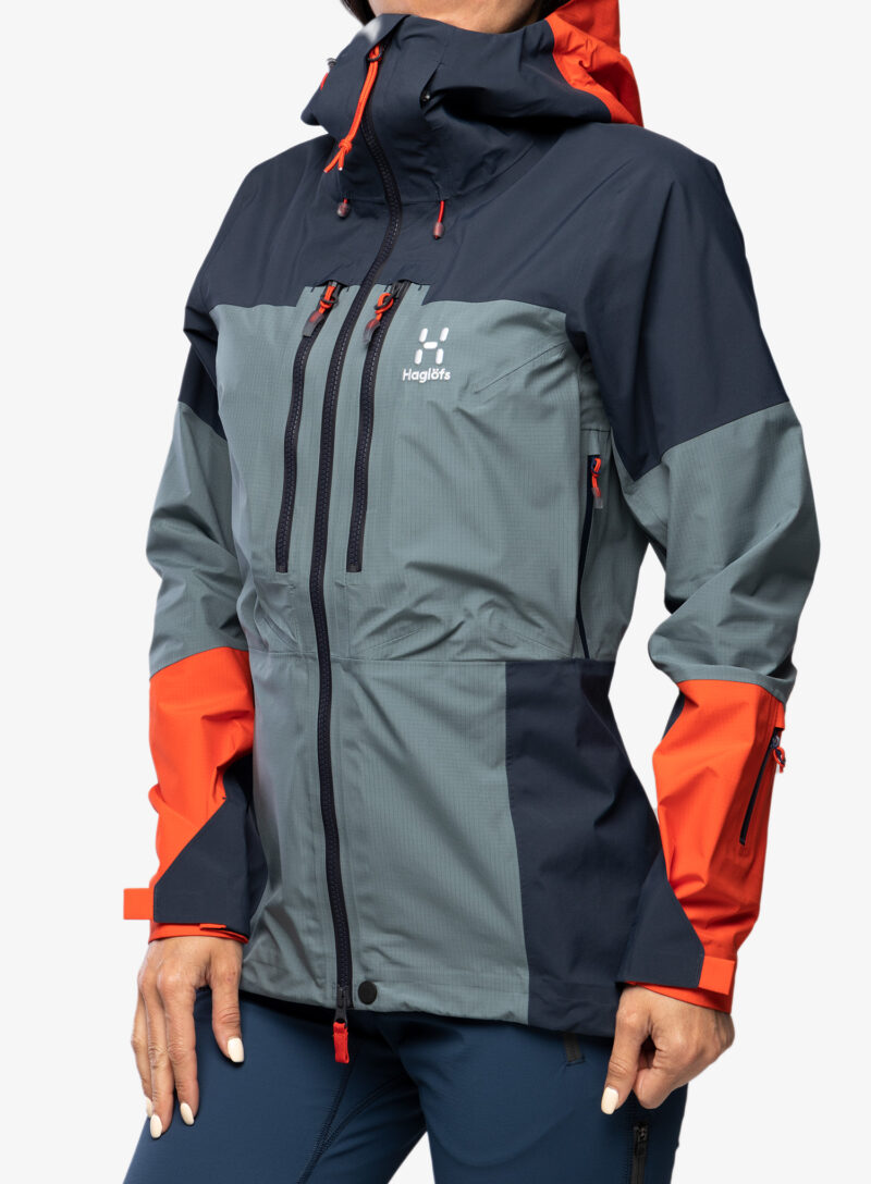 Cumpăra Geaca impermeabila femei Haglofs Spitz GTX PRO Jacket - steel blue/tarn blue