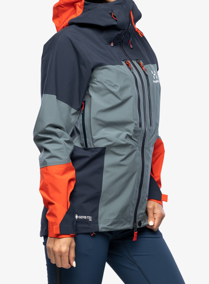 Geaca impermeabila femei Haglofs Spitz GTX PRO Jacket - steel blue/tarn blue