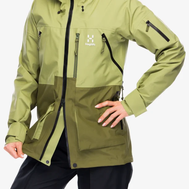 Cumpăra Geaca impermeabila femei Haglofs Vassi GTX Jacket - thyme green/olive green