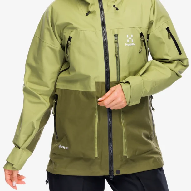 Geaca impermeabila femei Haglofs Vassi GTX Jacket - thyme green/olive green