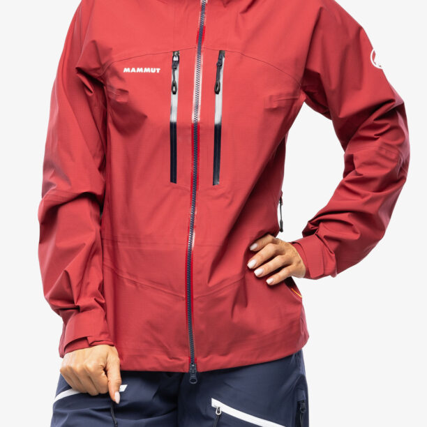 Cumpăra Geaca impermeabila femei Mammut Taiss HS Hooded Jacket - blood red