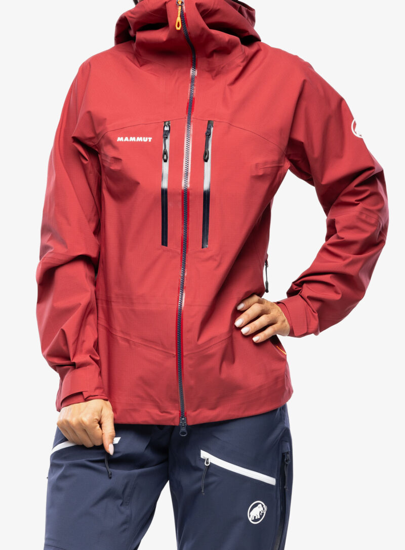 Cumpăra Geaca impermeabila femei Mammut Taiss HS Hooded Jacket - blood red