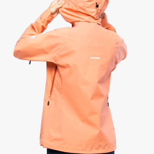 Original Geaca impermeabila femei Mammut Taiss HS Hooded Jacket - salmon