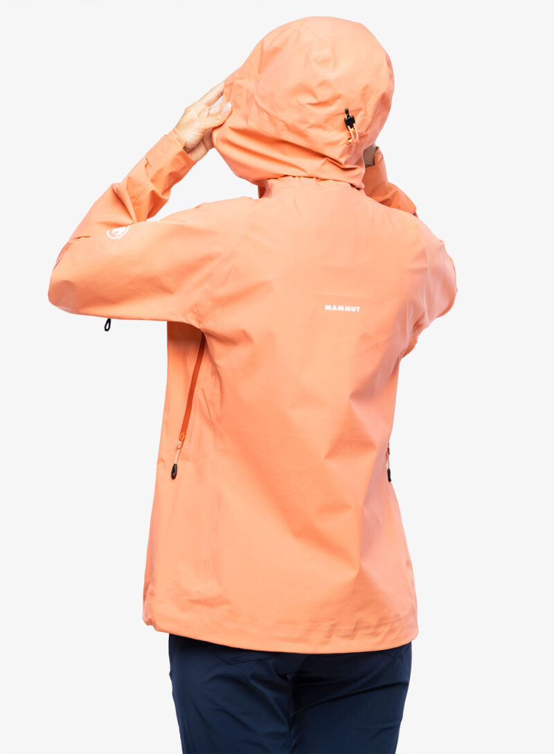 Original Geaca impermeabila femei Mammut Taiss HS Hooded Jacket - salmon