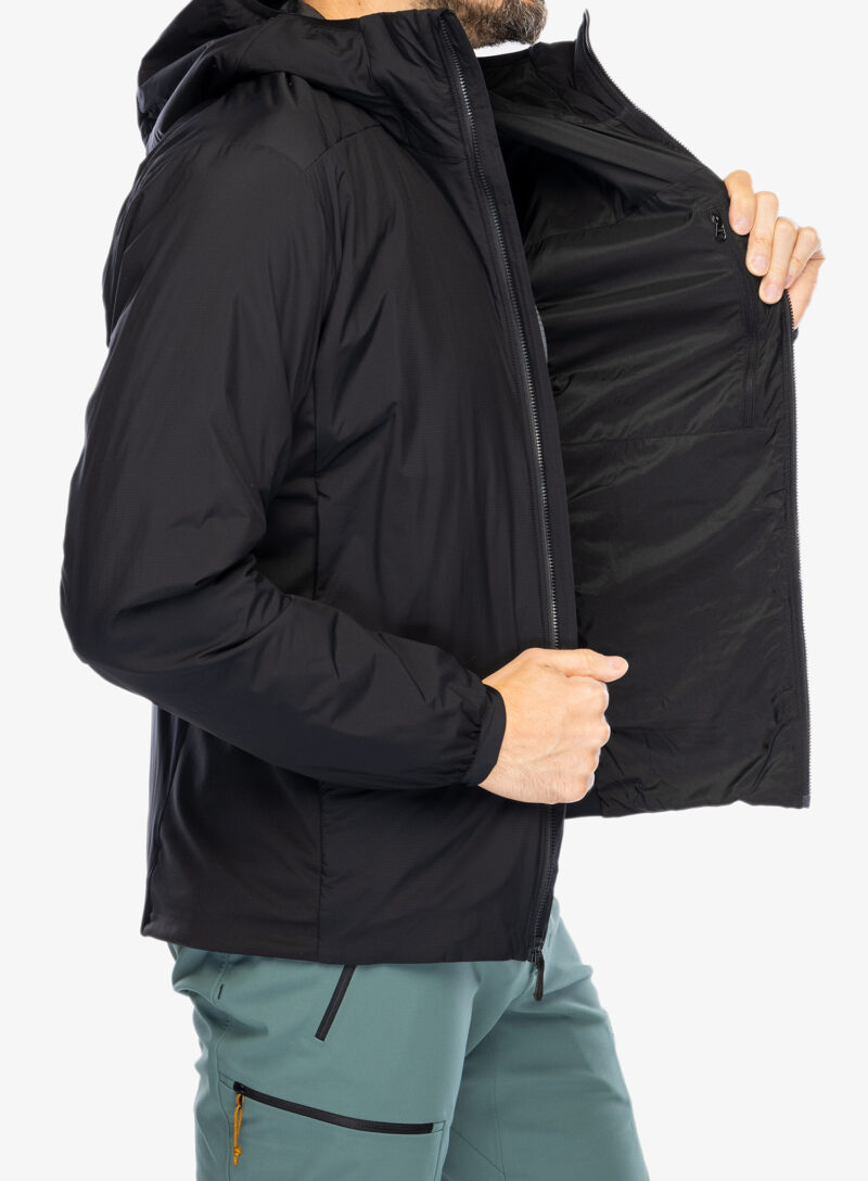 Original Geaca izolată Arcteryx Atom Hoody - black