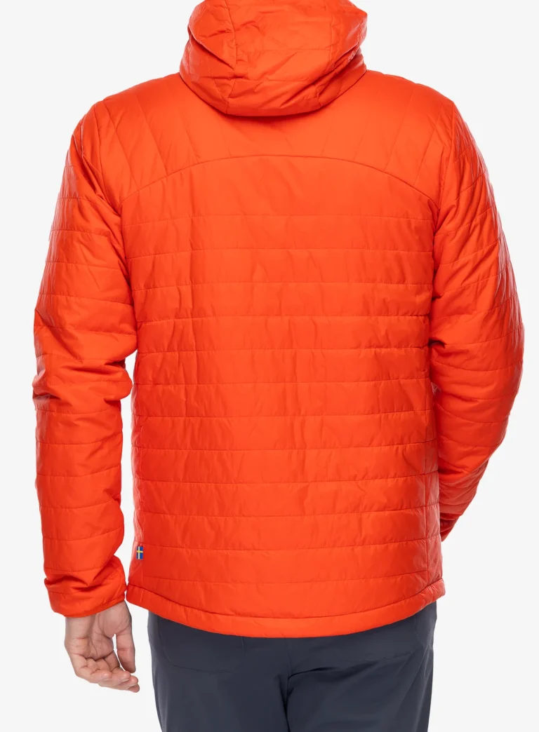 Geaca izolată Fjallraven Expedition X-latt Hoodie - flame orange preţ