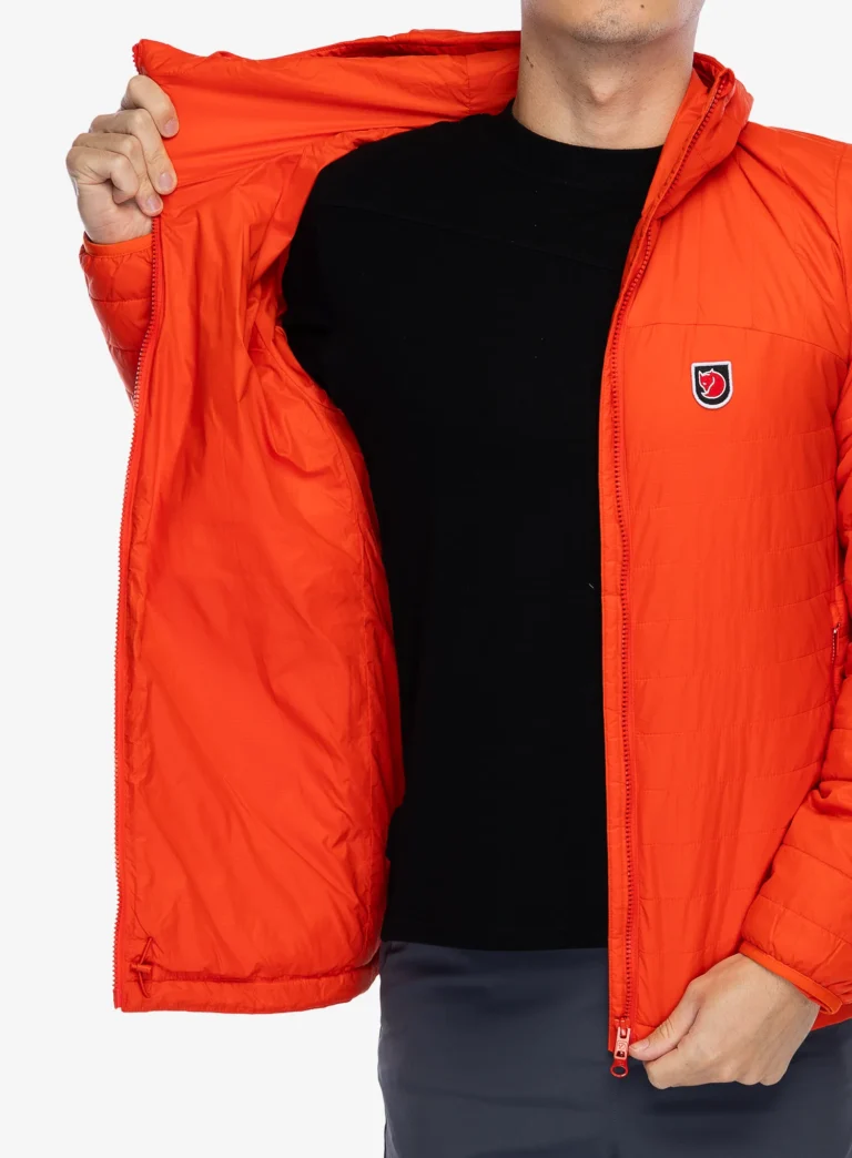 Geaca izolată Fjallraven Expedition X-latt Hoodie - flame orange - imagine 6