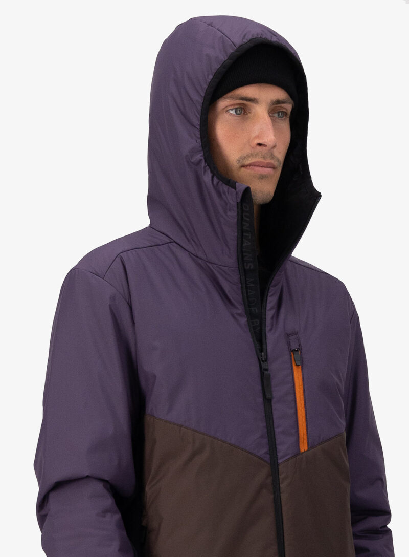 Original Geaca izolată Mons Royale Arete Wool Insulation Hood - indigo/cedar