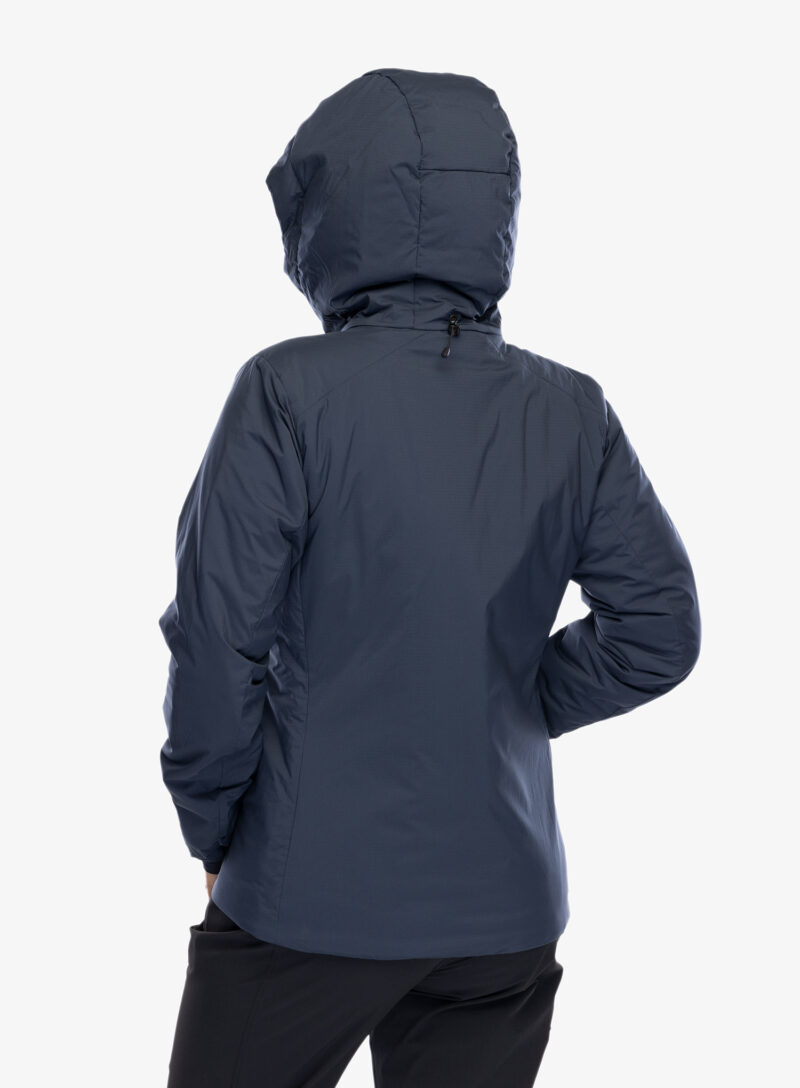 Original Geaca izolată pentru femei Arcteryx Atom Heavyweight Hoody - black sapphire