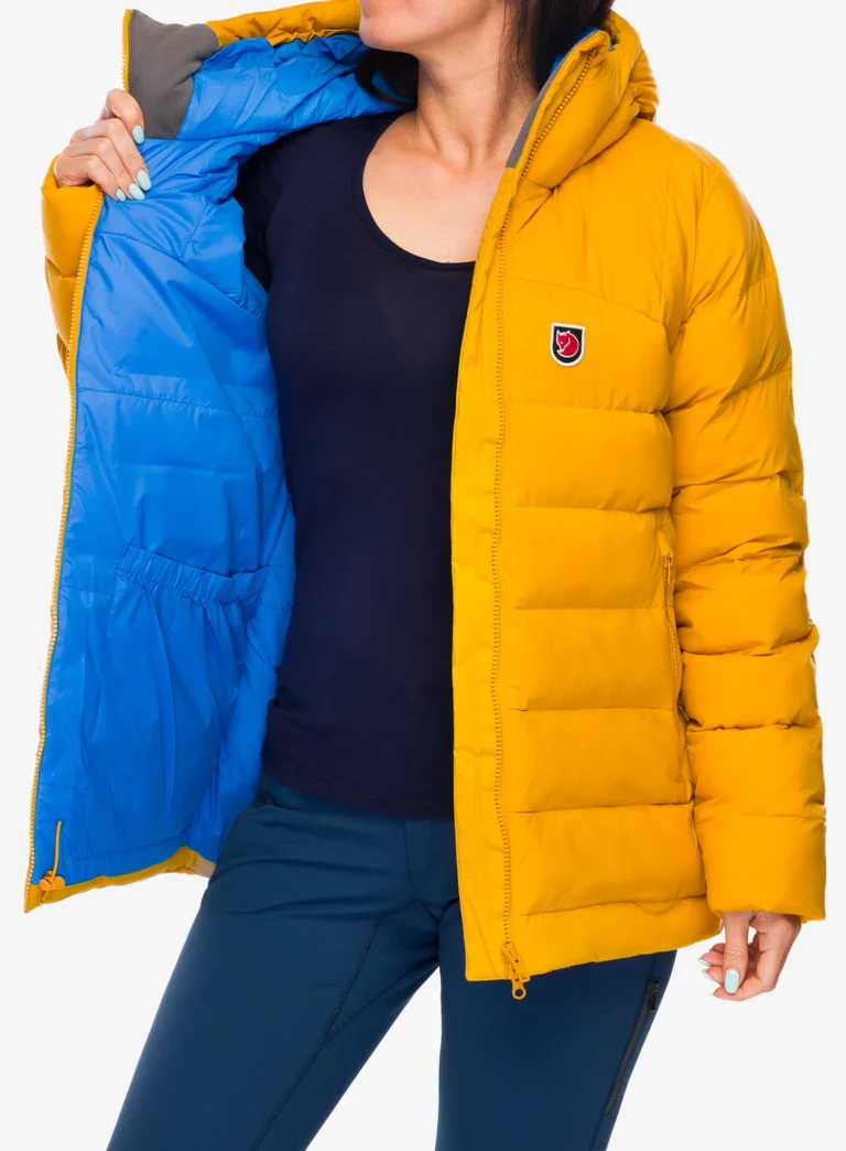 Geaca izolată pentru femei Fjallraven Expedition Mid Winter Jacket - mustard yellow/un blue - imagine 6