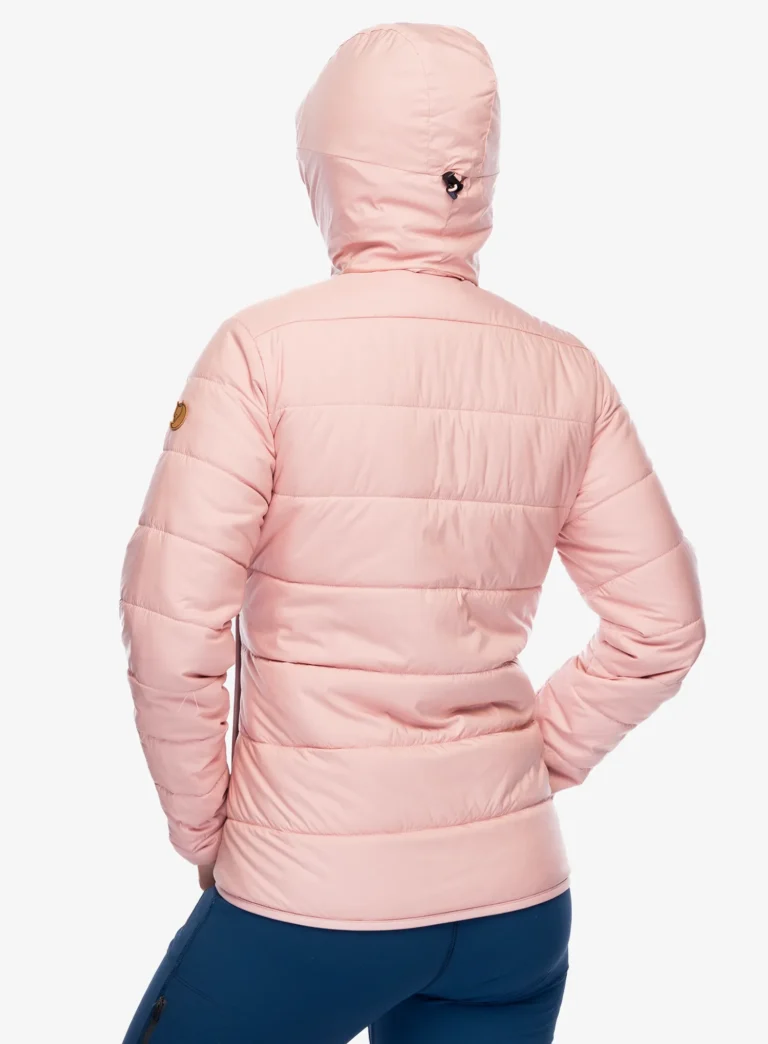 Original Geaca izolată pentru femei Fjallraven Keb Padded Hoodie - chalk rose