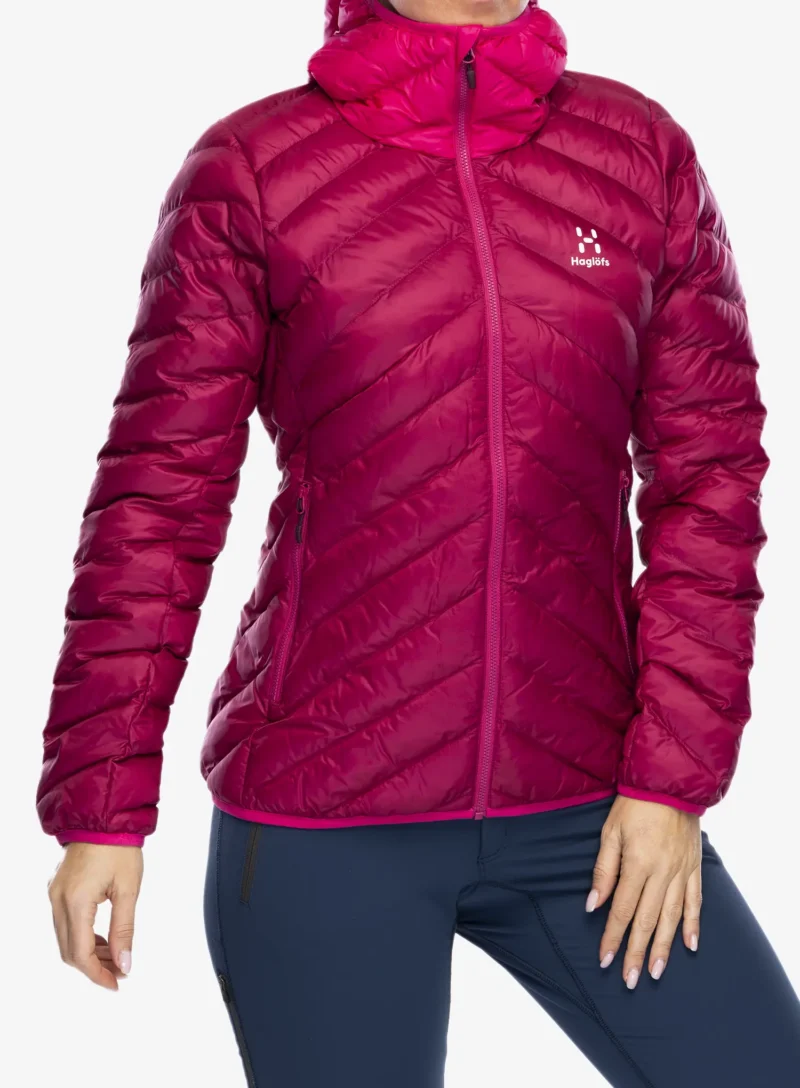 Geaca izolată pentru femei Haglofs Sarna Mimic Hood - deep pink