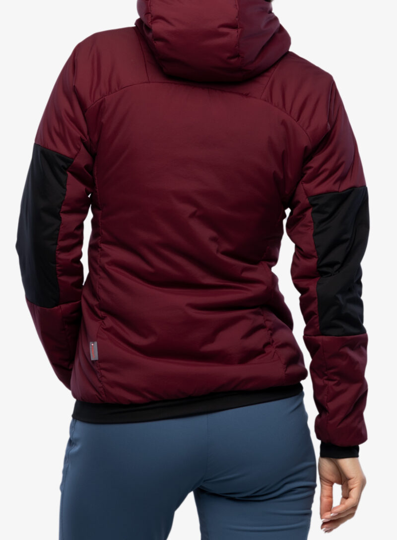 Geaca izolată pentru femei adidas TERREX Techrock Stretch PrimaLoft Hooded Jkt - shadow red/black preţ