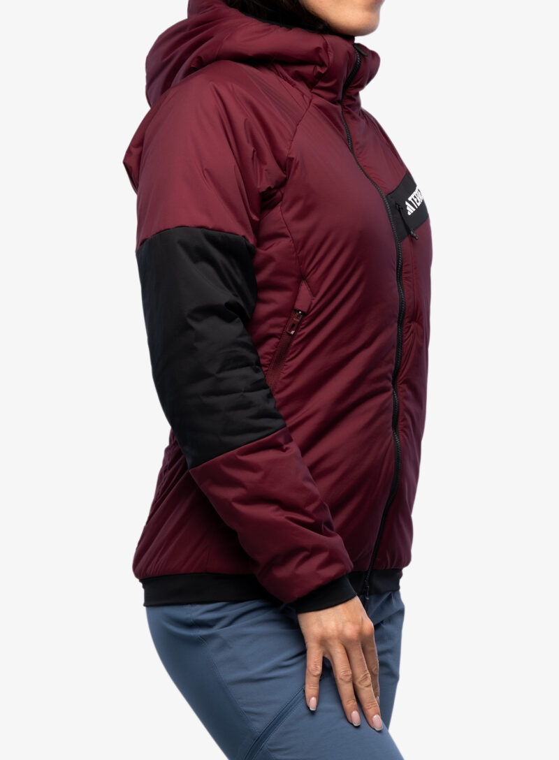 Cumpăra Geaca izolată pentru femei adidas TERREX Techrock Stretch PrimaLoft Hooded Jkt - shadow red/black