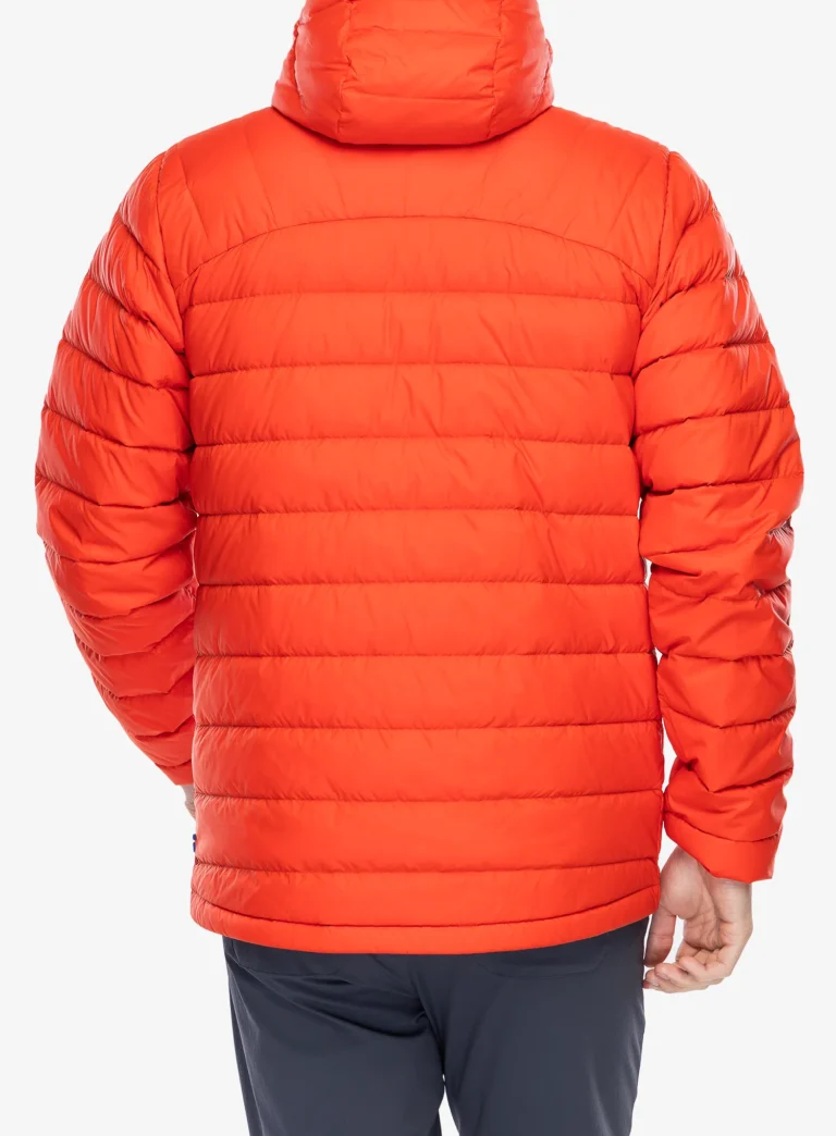 Geaca matlasata Fjallraven Expedition Pack Down Hoodie - flame orange/un blue preţ