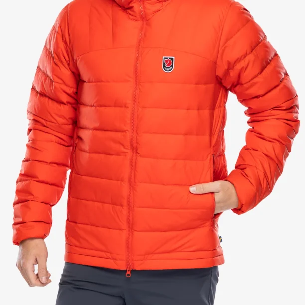 Cumpăra Geaca matlasata Fjallraven Expedition Pack Down Hoodie - flame orange/un blue