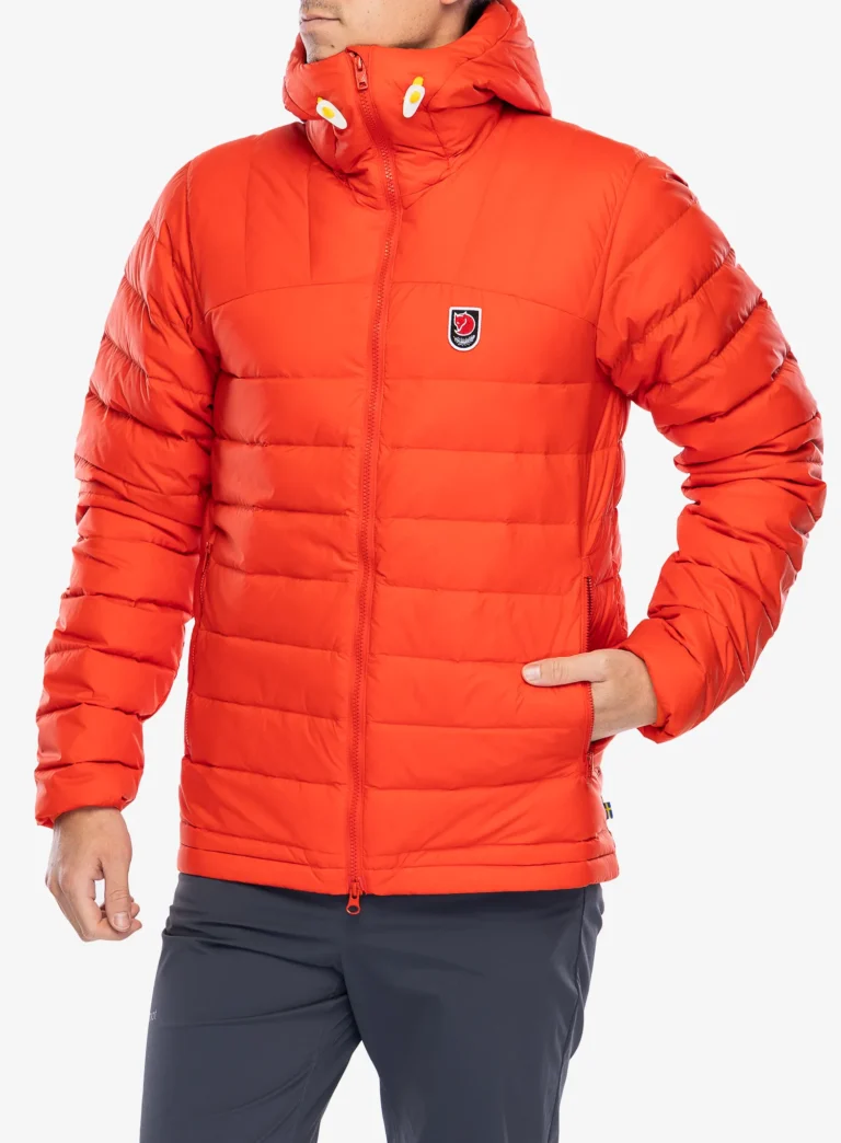 Cumpăra Geaca matlasata Fjallraven Expedition Pack Down Hoodie - flame orange/un blue