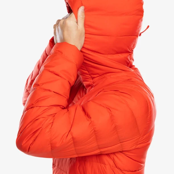 Original Geaca matlasata Fjallraven Expedition Pack Down Hoodie - flame orange/un blue