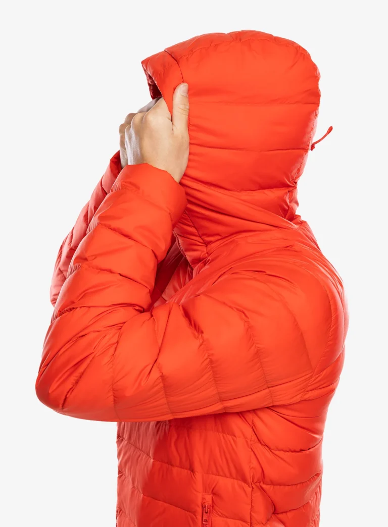 Original Geaca matlasata Fjallraven Expedition Pack Down Hoodie - flame orange/un blue