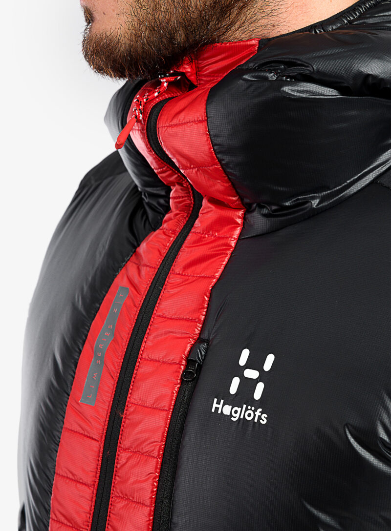 Original Geaca matlasata Haglofs L.I.M ZT Down Jacket - true black/zenith red