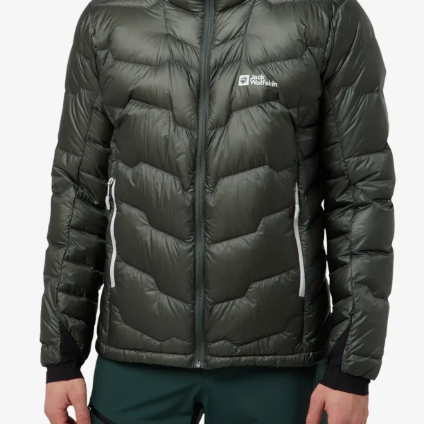 Geaca matlasata Jack Wolfskin Alpspitze Down Hoody - slate green