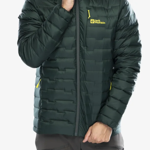 Geaca matlasata Jack Wolfskin Passamani Down Hoody - black olive