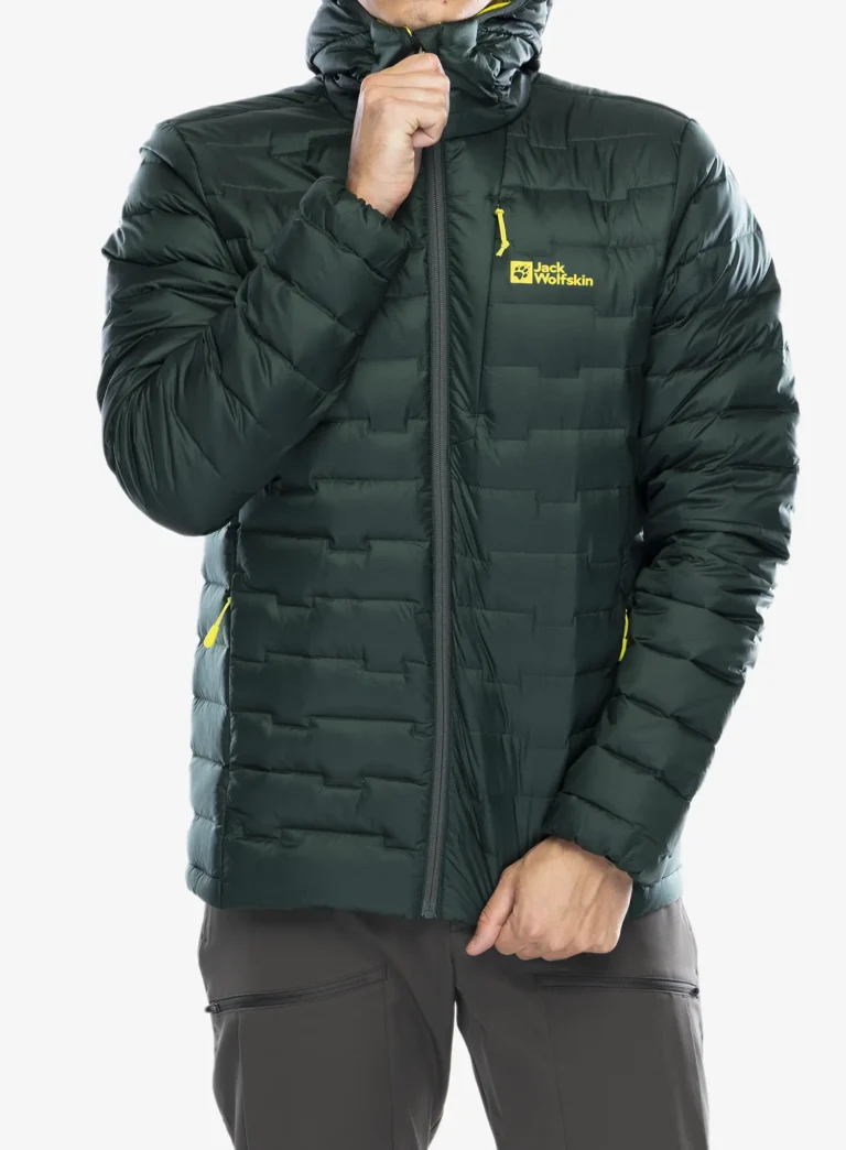 Geaca matlasata Jack Wolfskin Passamani Down Hoody - black olive