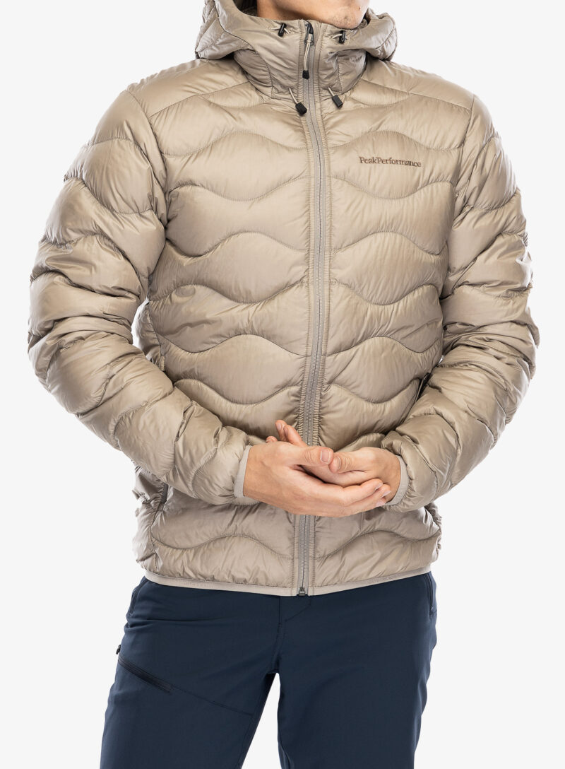 Geaca matlasata Peak Performance Helium Down Hood Jacket - avid beige