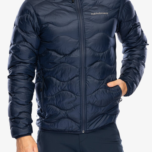 Geaca matlasata Peak Performance Helium Down Hood Jacket - blue shadow