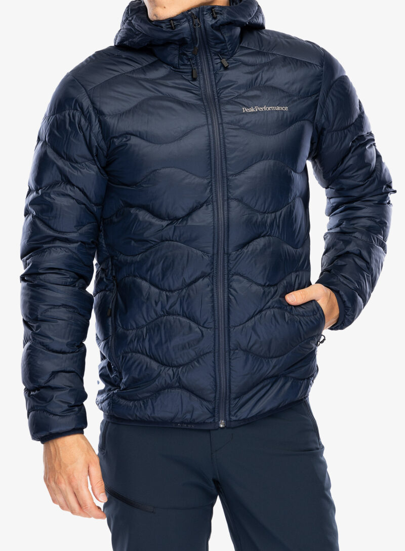 Geaca matlasata Peak Performance Helium Down Hood Jacket - blue shadow