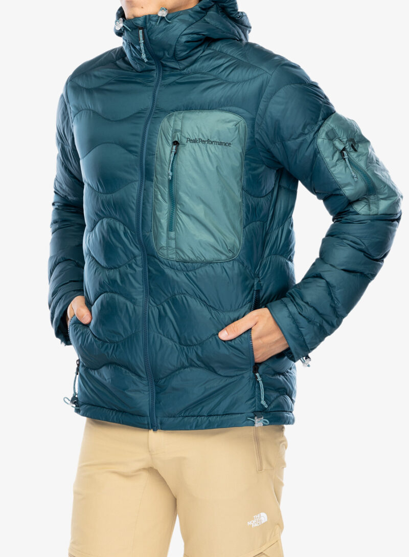 Geaca matlasata Peak Performance Helium Utility Down Hood Jacket - infinity teel