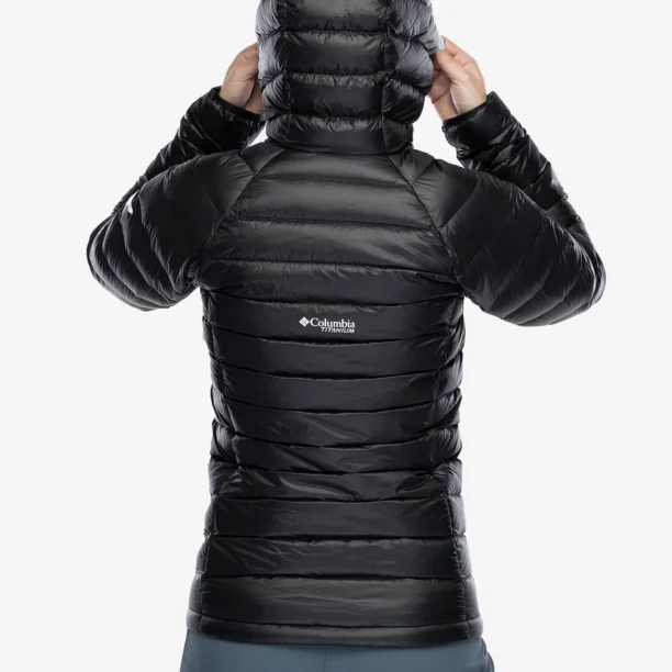 Original Geaca matlasata femei Columbia Arctic Crest Down Hooded Jacket - black