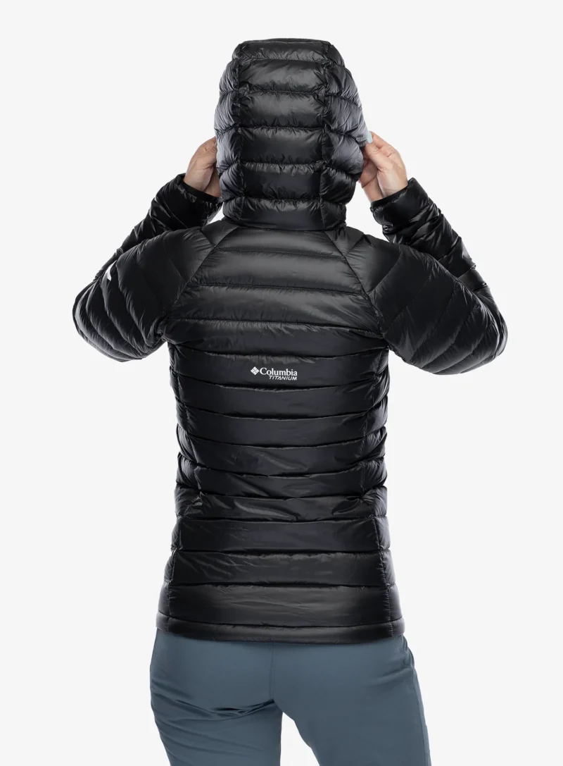 Original Geaca matlasata femei Columbia Arctic Crest Down Hooded Jacket - black