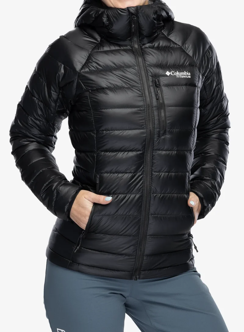 Geaca matlasata femei Columbia Arctic Crest Down Hooded Jacket - black