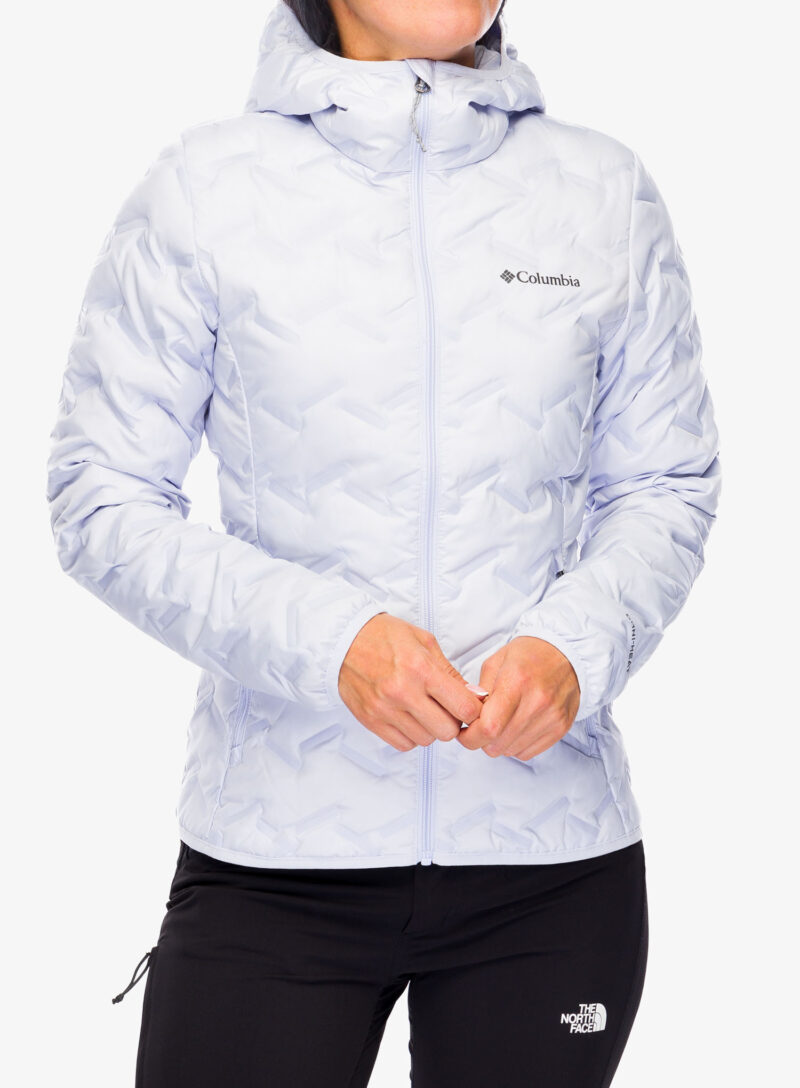 Geaca matlasata femei Columbia Delta Ridge II Down Hooded Jacket - snowdrift